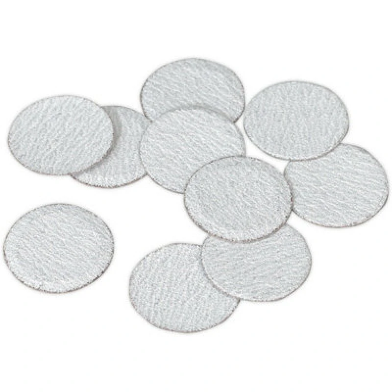 Image of Loops 10 PACK - 50mm Hook & Loop Mini Sanding Discs - 60 Grit Aluminium Oxide Sheet Multi