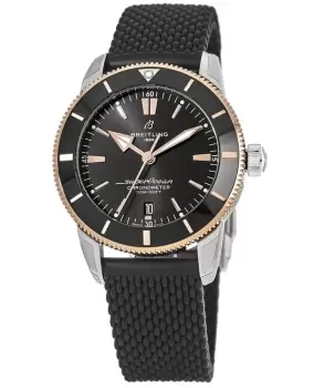 Image of Breitling Superocean Heritage II Automatic 44 Rose Gold & Steel Black Dial Rubber Strap Mens Watch UB2030121B1S1 UB2030121B1S1