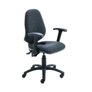 Image of Intro High Back Posture Chair Folding Arms Charcoal KF822844