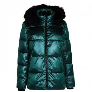 Image of DKNY Short Puffer Jacket - Forest