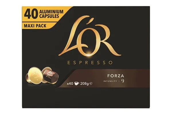 Image of L'OR Forza Espresso Coffee 40 Capsules