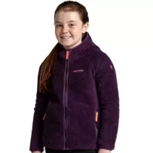 Image of Craghoppers Girls Kaito Hooded Relaxed Fit Fleece Jacket 11-12 Years - Chest 29.5-31 (75-79cm)