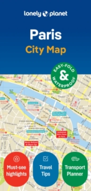 Image of Lonely Planet Paris City Map : Durable, Waterproof, Easy-Fold Planning Map with Attractions & Walking Tours Sheet map, folded