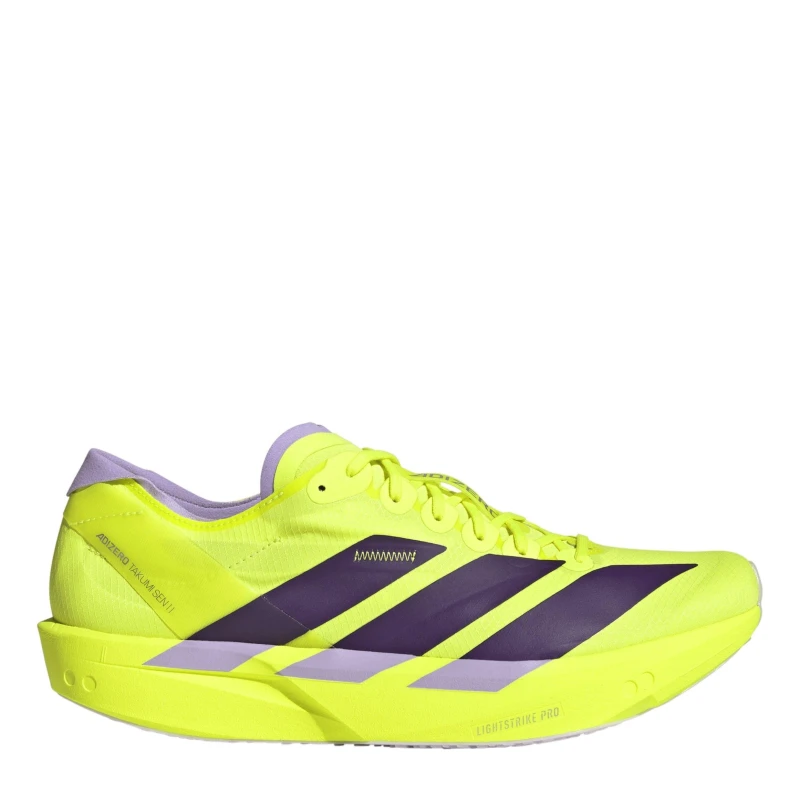 Image of adidas Mens Adizero Takumi Sen Fast Running Shoes Solar Yellow male 7 (40.7)