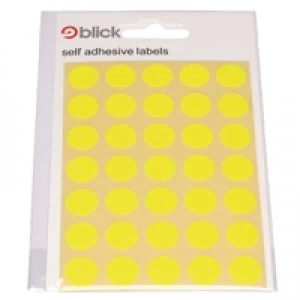 Image of Blick Yellow Fluorescent Label Bag Round 13mm Pack of 2800 RS004752