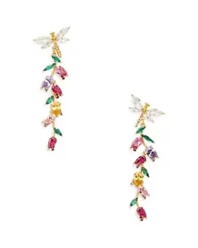 Image of kate spade new york Floral Linear Drop Earrings