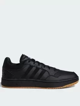 Image of adidas Sportswear Mens Hoops 3.0 Trainers - Black, Size 6, Men