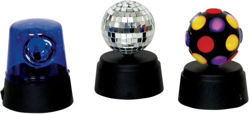 Image of Soundlab Funki Party Set Containing Mini Disco Ball, Blue Fuzz-Light & Mirrorball with Rotator