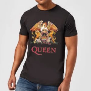 Image of Queen Crest Mens T-Shirt - Black - S