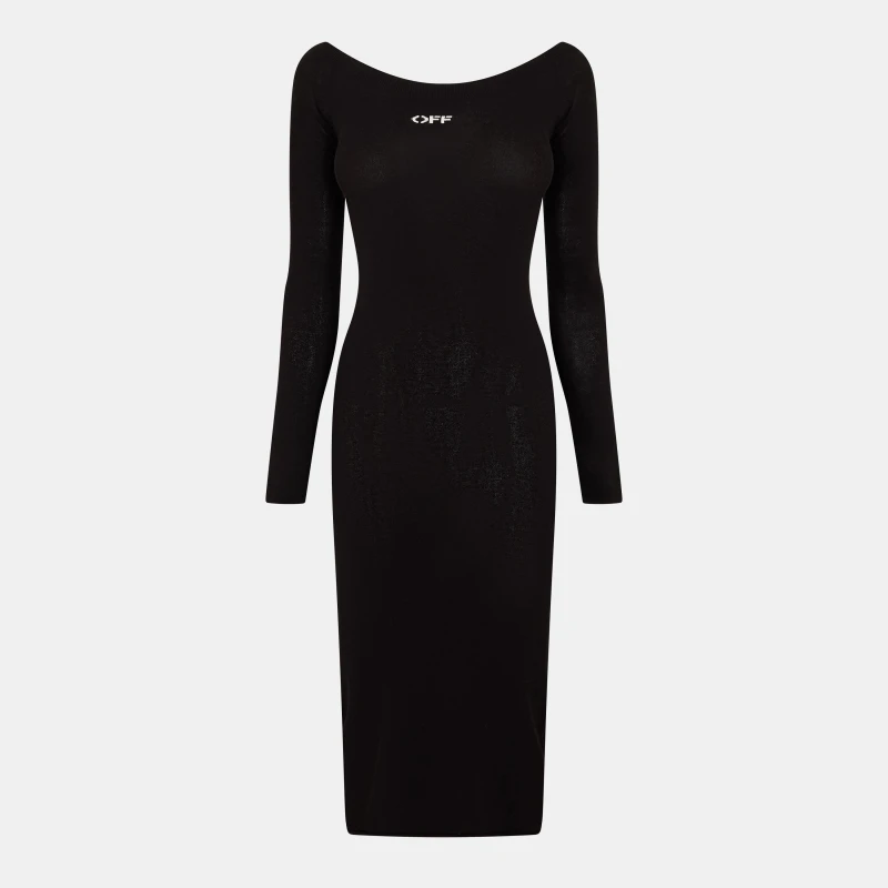 Image of OFF White Womens Floor-Length Maxi Dress - Multi Female 4