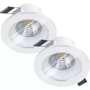 Image of 2 PACK Wall & Ceiling Flush Downlight White Recessed Spotlight 6W LED
