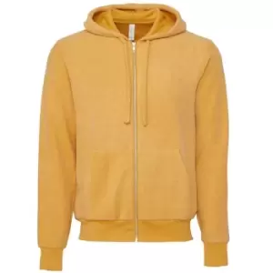 Image of Bella + Canvas Unisex Adult Sueded Hoodie (L) (Mustard Yellow Heather)