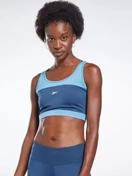 Image of Reebok Workout Ready Mesh Bralette, Black, Size S, Women