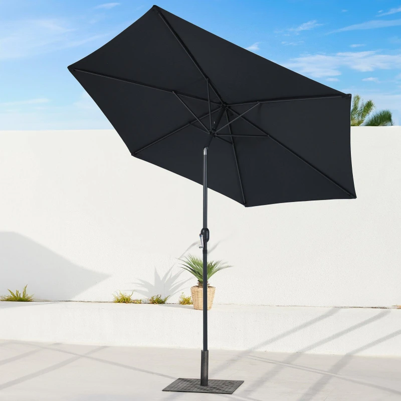 Image of Linea Studio Baia 3m Crank and Tilt Parasol Anthracite unisex One Size