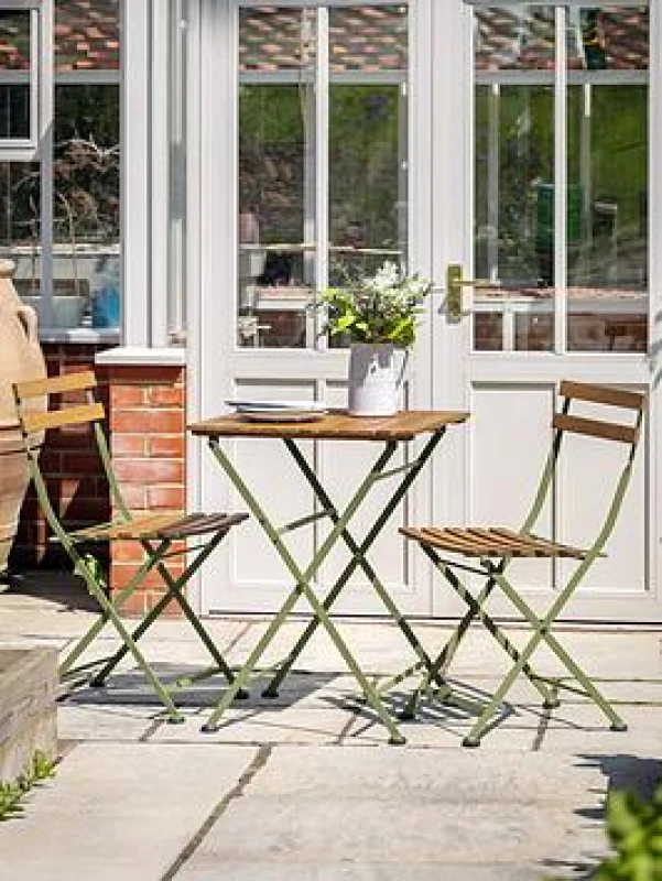 Image of Gallery Interiors Outdoor Tondro Bistro Set Cedar