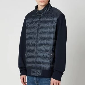 Image of Polo Ralph Lauren Mens Double Knitted Full Zip Jacket - Navy Herringbone - M