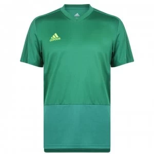 Image of adidas Climacool V Neck T-Shirt Mens - Green