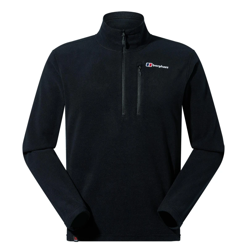 Image of Berghaus Prism Zip Fleece Top Jet Black male Small