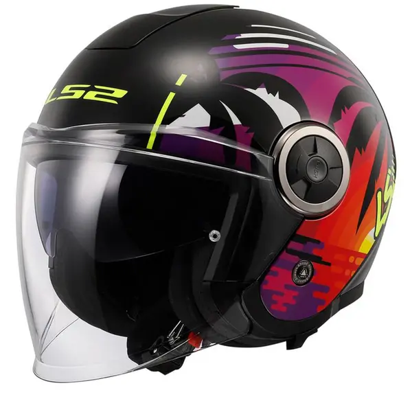 Image of LS2 OF620 Classy Palm Black Jet Helmet Size S
