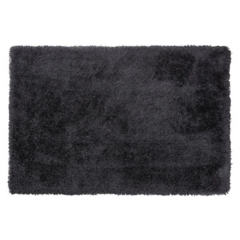 Image of Beliani Shaggygy Rug Cide Black 140 X 200 Cm