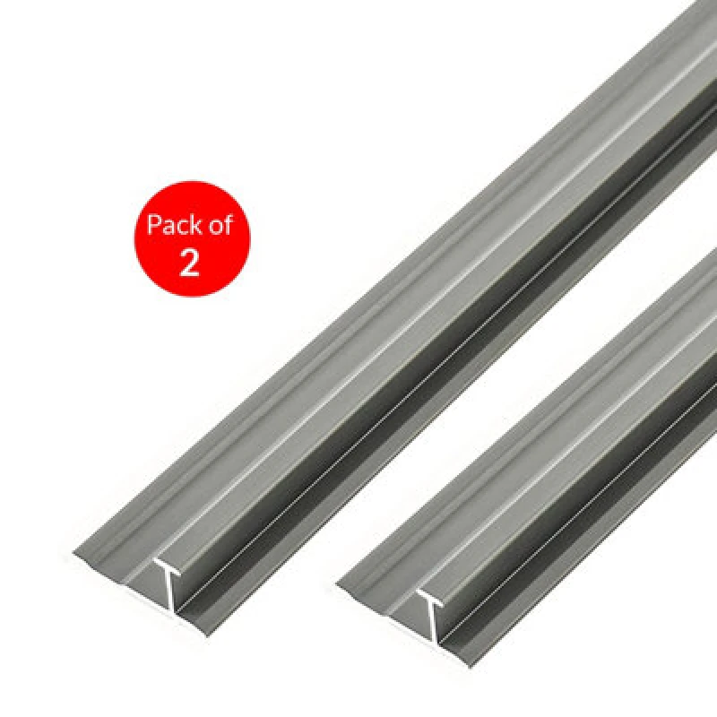 Image of Ener-J I-Bar Aluminium Trims For 8mm Charcoal Boards, Silver Size: 3000 mm (Pack Of 2)