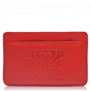 Image of Biba Embossed Logo Leather Coin Purse - Red