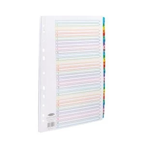 Image of Concord Index 1-31 A4 Extra-Wide for Punched Pocket White with Multi-Colour Tabs 10001/CS100