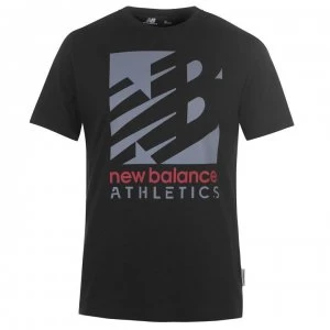 Image of New Balance Mens Knockout T-Shirt - Black