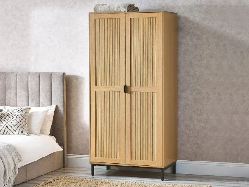 Image of Julian Bowen Sia Oak 2 Door Wardrobe