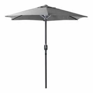 Image of Charles Bentley Metal Parasol With Crank Grey 2m