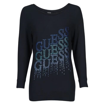 Image of Guess CLAUDINE BAT SLEEVE SWTR womens Sweater in Black - Sizes S,M,L,XL,XS