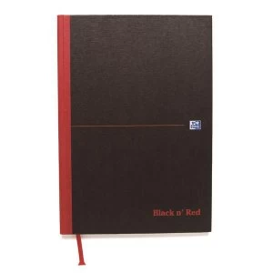 Image of Black n Red A4 90gm2 192 Pages Plain Casebound Notebook Pack of 5