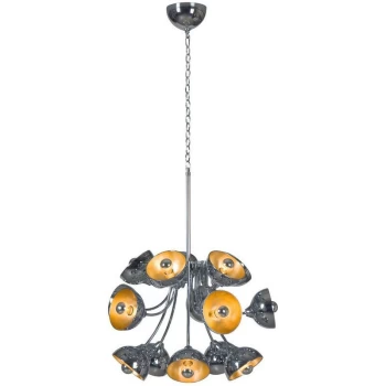 Image of Linea Verdace Lighting - Linea Verdace Goldfing 15 Light Spherical Pendant Ceiling Light Chrome