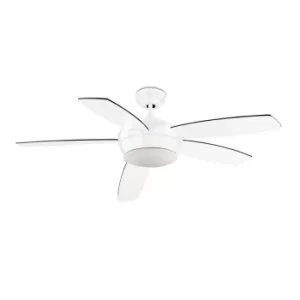 Image of Samal 2 Light Ceiling Fan White, E27