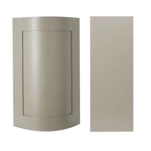 Image of Cooke Lewis Carisbrooke Taupe Curved external door filler panel Set of 2