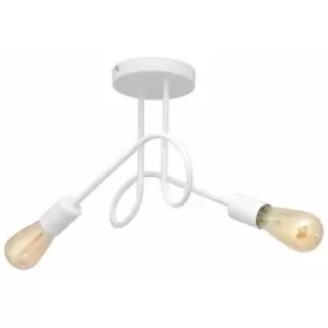 Image of Helam Oxford Multi Arm Semi Flush Ceiling Light White 38cm