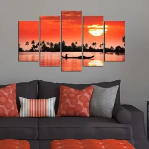 Image of 5M-23 Multicolor Decorative MDF Painting (5 Pieces)