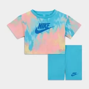 Image of Girls' Infant Nike Boxy T-Shirt and Bike Shorts Set
