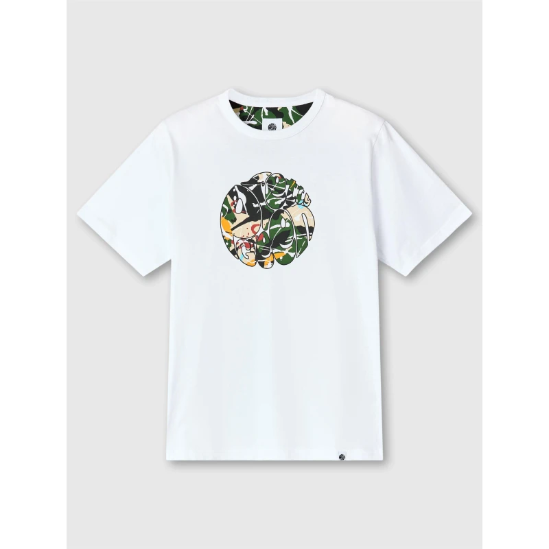 Image of Pretty Green Mens PG Convergence Regular Fit T-Shirt White male Small
