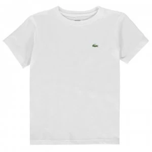 Image of Lacoste Junior Boys Basic Logo T Shirt - White 001