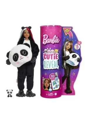 Image of Barbie Cutie Reveal Doll With Panda Plush Costume And 10 Surprises