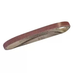Image of Silverline Sanding Belts 13 x 457mm 5pk 80 Grit 740136
