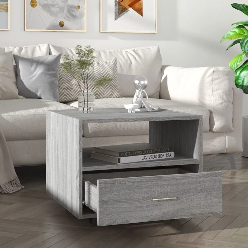 Image of VIDAXL Coffee Table Grey Sonoma 55x55x40cm Engineered Wood Vidaxl 8720286967362