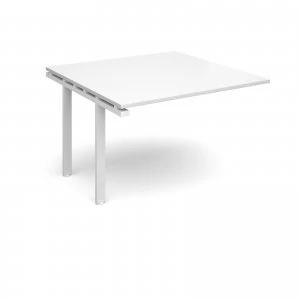Image of Adapt II Boardroom Table Add On Unit 1200mm x 1200mm - White Frame wh
