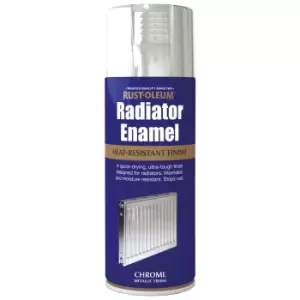 Image of Rust-Oleum Chrome - Radiator Enamel Paint - 400ml