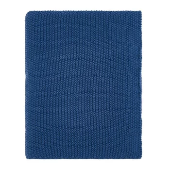 Image of Sanderson Very Rose & Peony Woven Throw - Blue