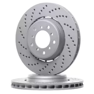 Image of ATE Brake disc Perforated / Vented 24.0128-0206.2 Brake rotor,Brake discs BMW,3 Coupe (E46),3 Cabrio (E46)