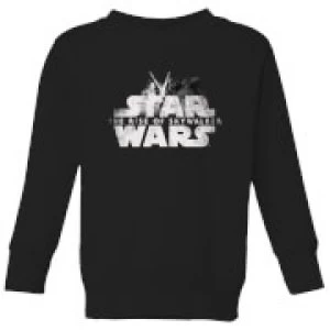 Image of Star Wars The Rise Of Skywalker Rey + Kylo Battle Kids Sweatshirt - Black - 9-10 Years