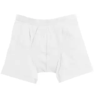Image of Fruit Of The Loom Mens Classic Boxer Shorts (Pack Of 2) (S) (White)