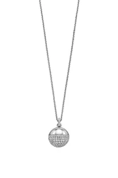 Image of Sterling Silver & CZ Ball Pendant Necklace